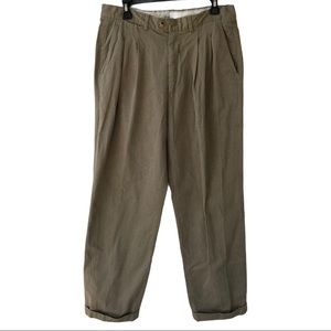 Ermenegildo Zegna Pleated Dress Pants Brown 36x31